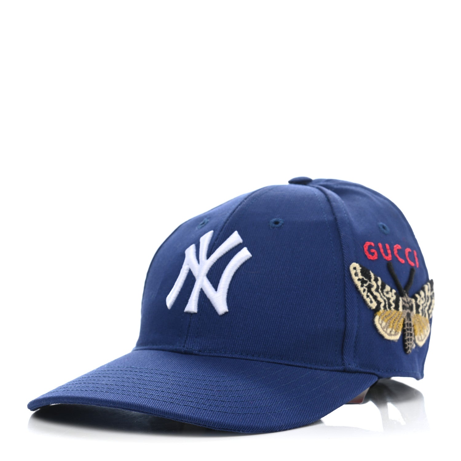 Gucci X MLB Cotton NY Yankees Baseball Hat 57-61 Blue 1 of 10