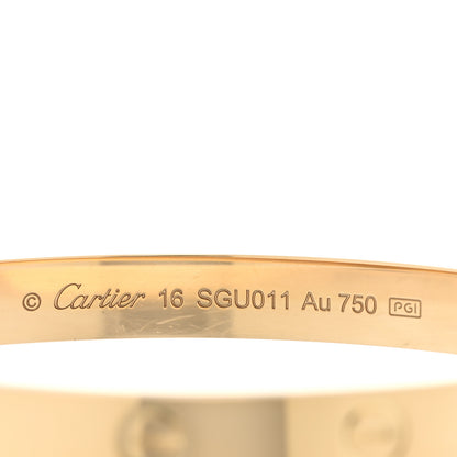 Cartier 18K Yellow Gold Love Bracelet 16 3 of 7