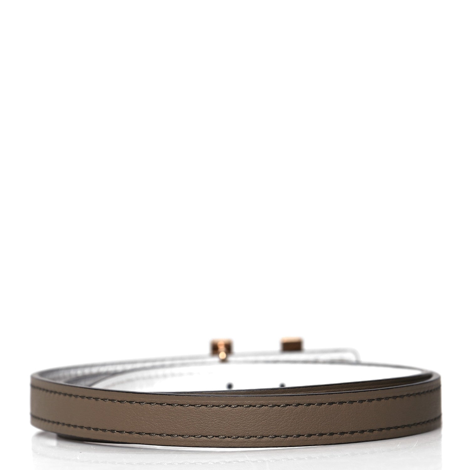 Hermes Epsom Swift 13mm H Medor Belt 65 Etoupe White 2 of 5