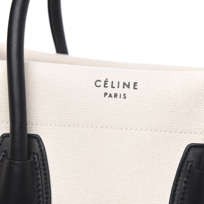 Celine Cotton Canvas Medium Phantom Luggage White 11 of 11