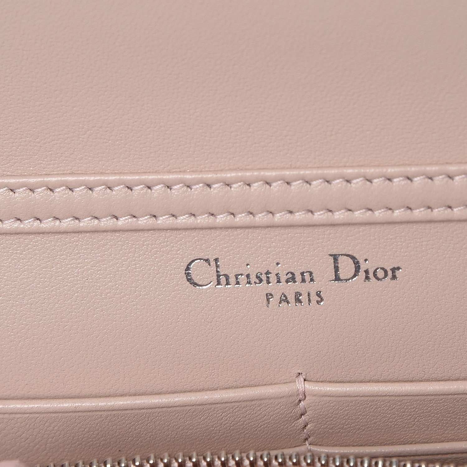 Christian Dior Grained Calfskin Diorama Wallet on Chain Pouch Rose Poudre 7 of 9