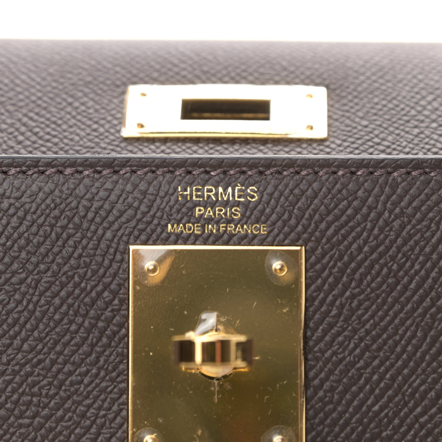 Hermes Epsom Kelly Sellier 28 Chocolate 5 of 8