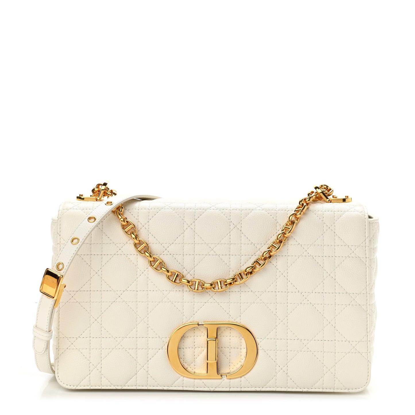 Lambskin Cannage Large Caro Bag Ivory