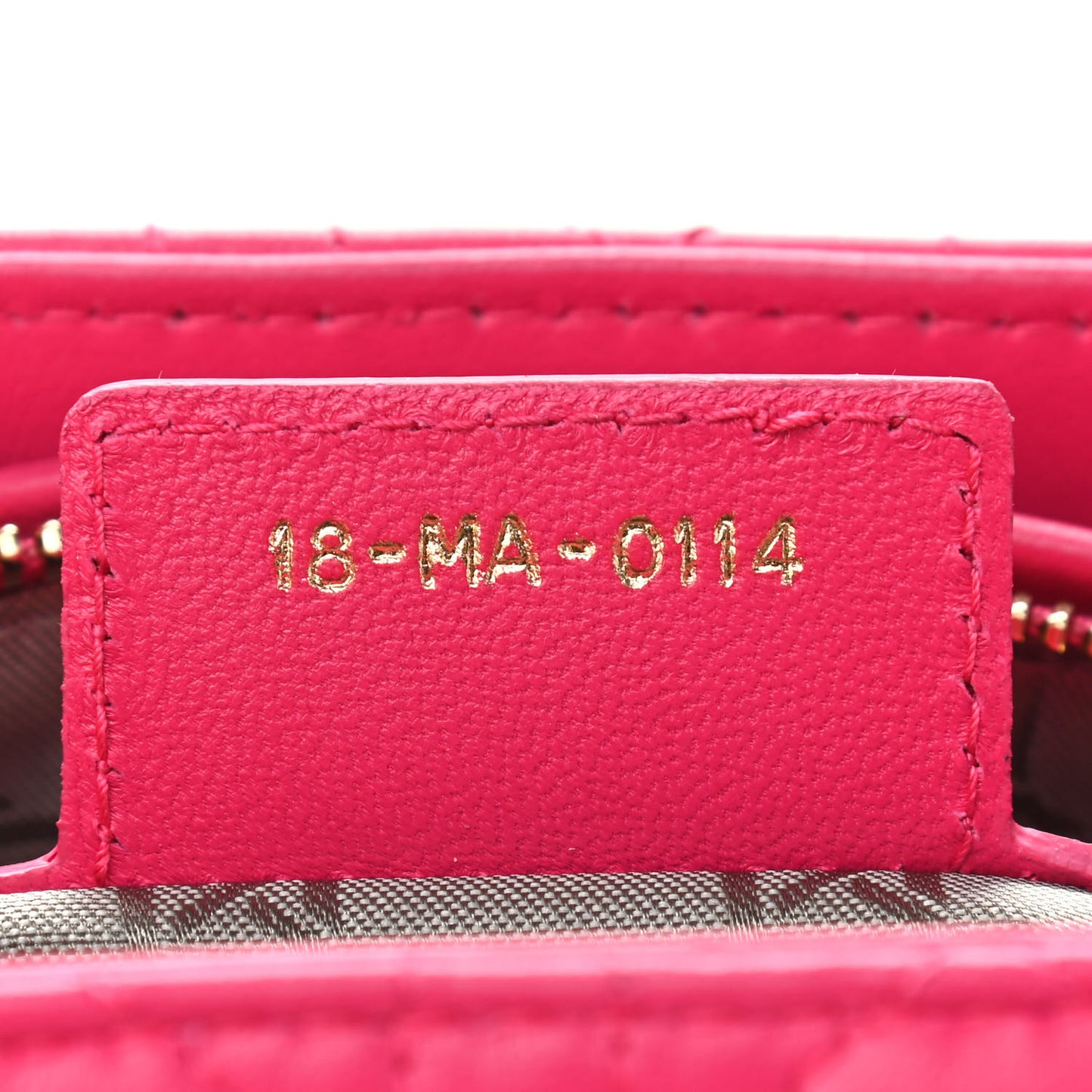 Lambskin Cannage Medium Lady Dior Pink
