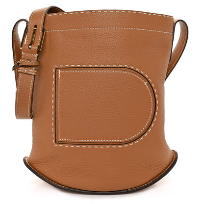 Delvaux Taurillon Pin Daily Surpique Bucket Vegetal Ivory 2 of 19