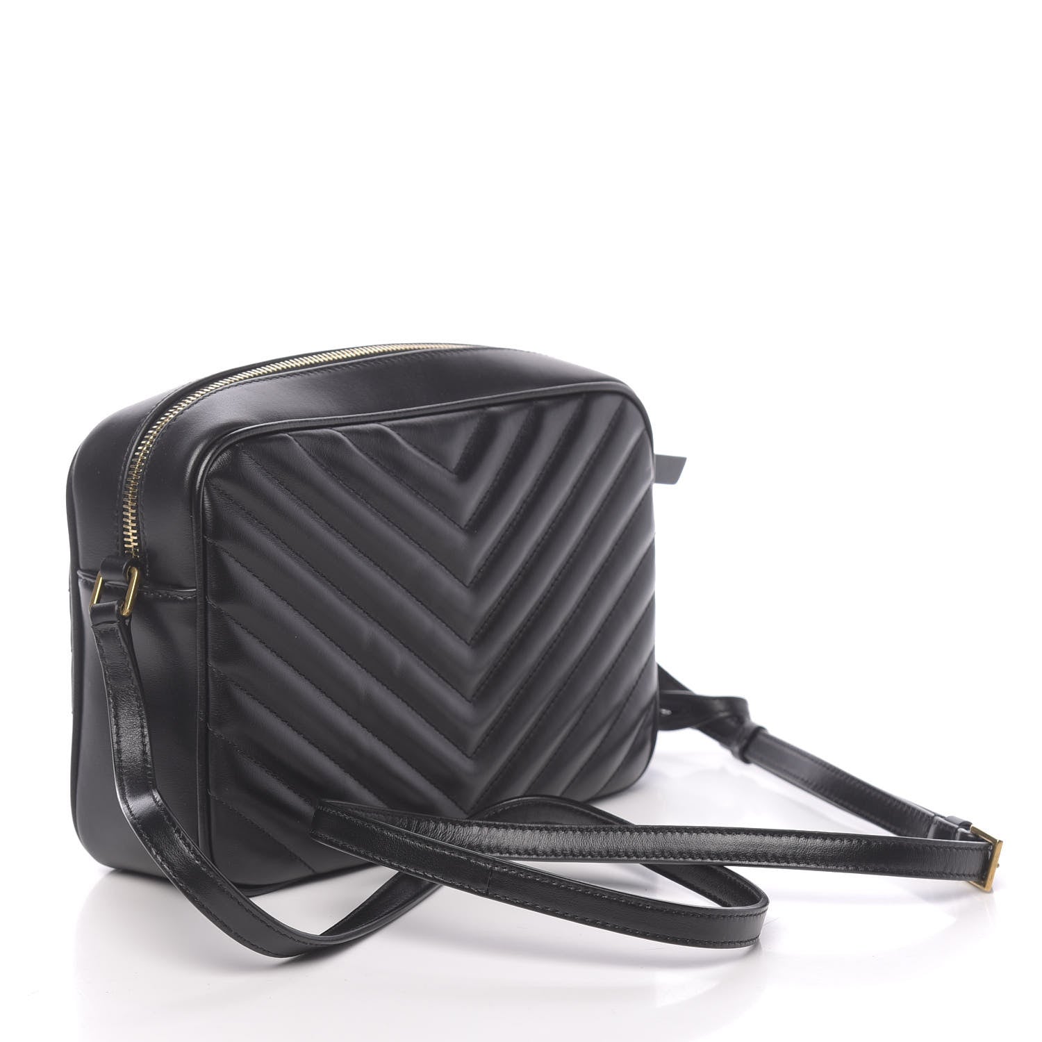 Saint Laurent Calfskin Matelasse Monogram Lou Camera Bag Black 3 of 9