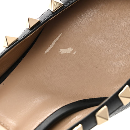 Valentino Garavani Pebbled Calfskin Rockstud 50mm Pumps 35 Black 10 of 10