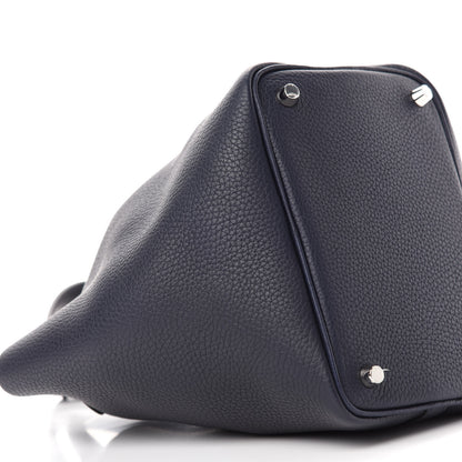 Hermes Taurillon Clemence Picotin Lock 18 PM Bleu Nuit 6 of 13