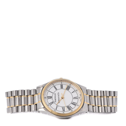 Tiffany Stainless Steel 18K Yellow Gold 33mm Portfolio Quartz Watch 3 of 5