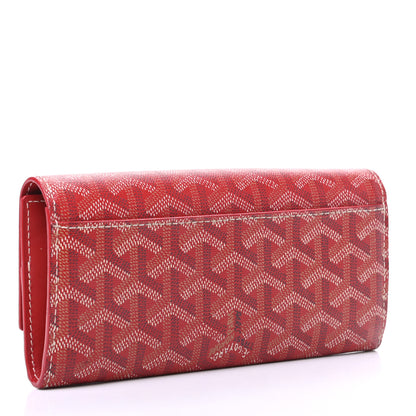 Goyard Goyardine Varenne Long Wallet Red 3 of 8