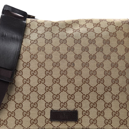 Gucci Monogram Small Flap Messenger Bag Beige Dark Brown 13 of 13