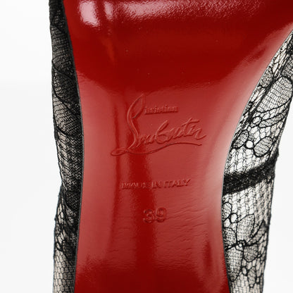 Christian Louboutin Lace Pigalace 100 Pumps 39 Black 6 of 7