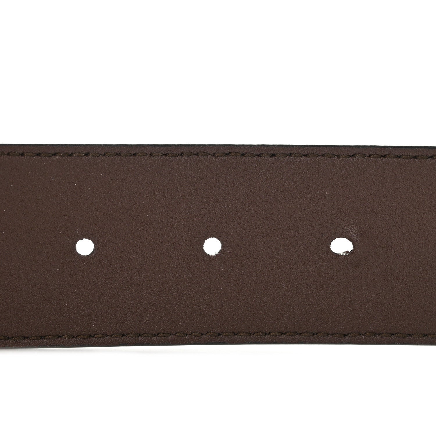 Gucci GG Supreme Monogram Matte Plutone Calfskin Double G 40mm Belt 85 34 Beige Ebony New Acero 5 of 6