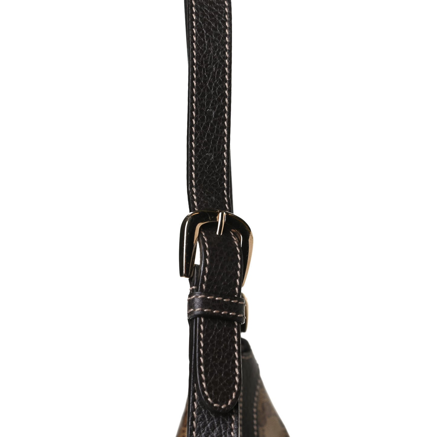 Crystal Monogram Hobo Dark Brown