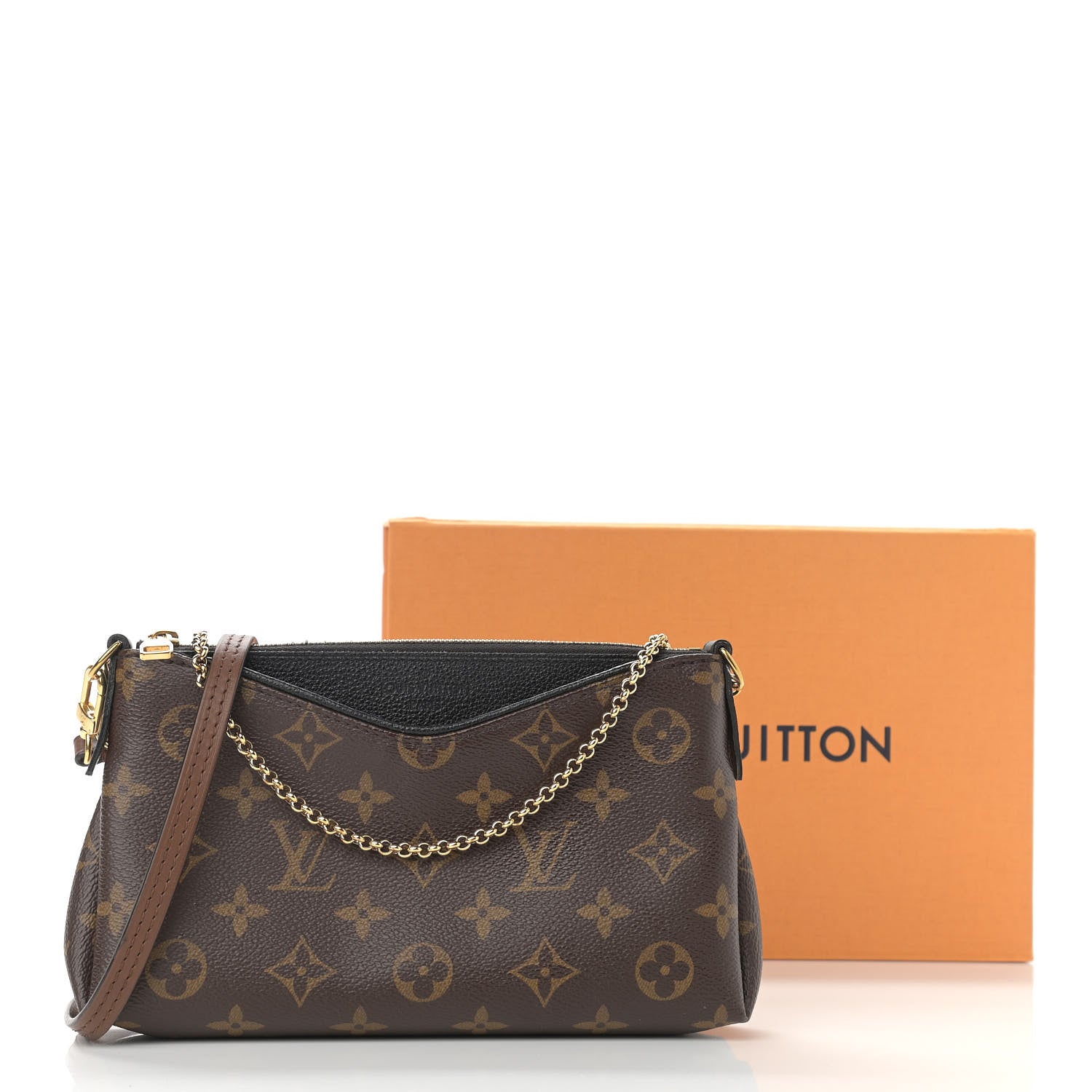 Louis Vuitton Monogram Pallas Clutch Black 11 of 11