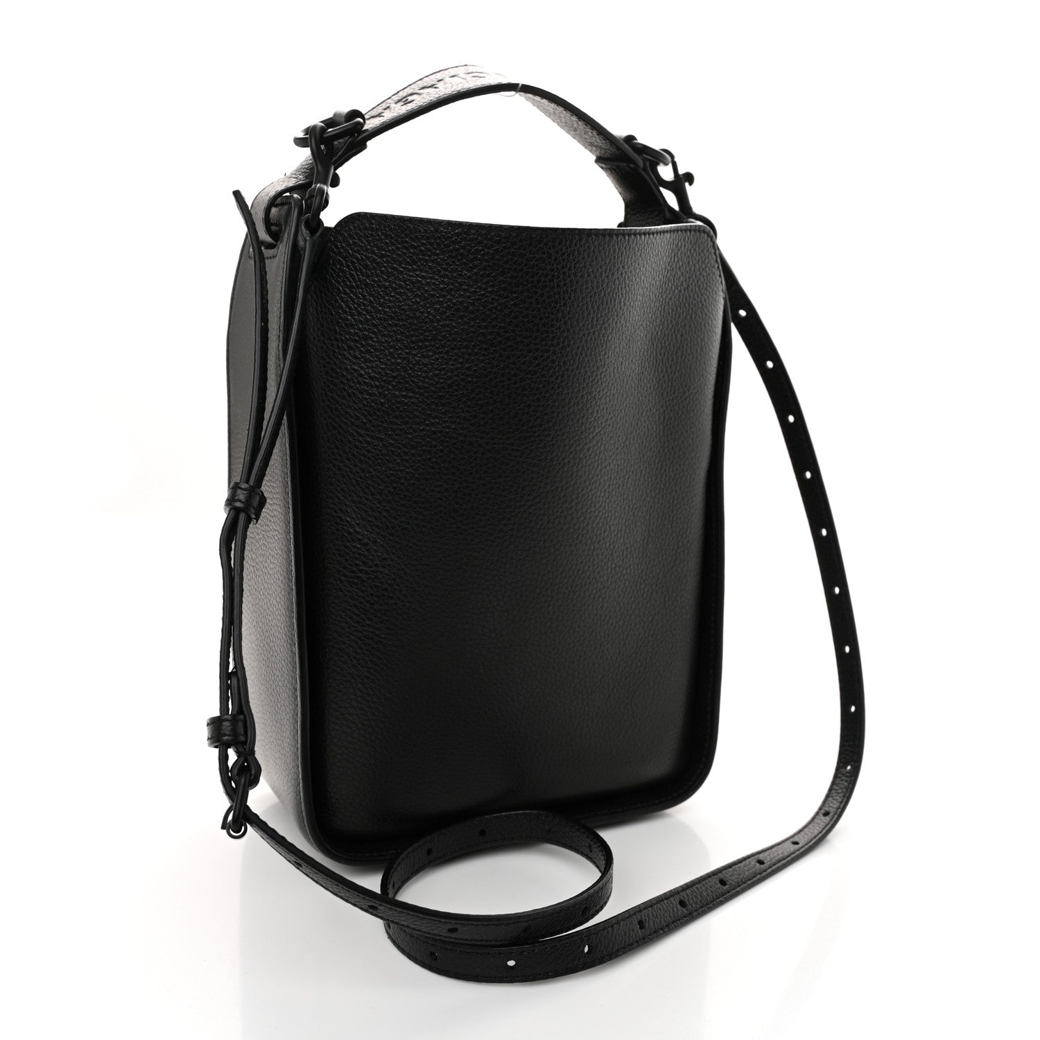 Balenciaga Calfskin Logo XS Tool 2.0 North-South Tote Black