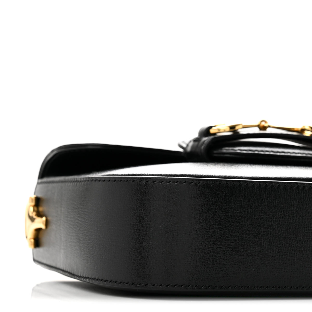 Azalea Calfskin Web Mini Horsebit 1955 Shoulder Bag Black