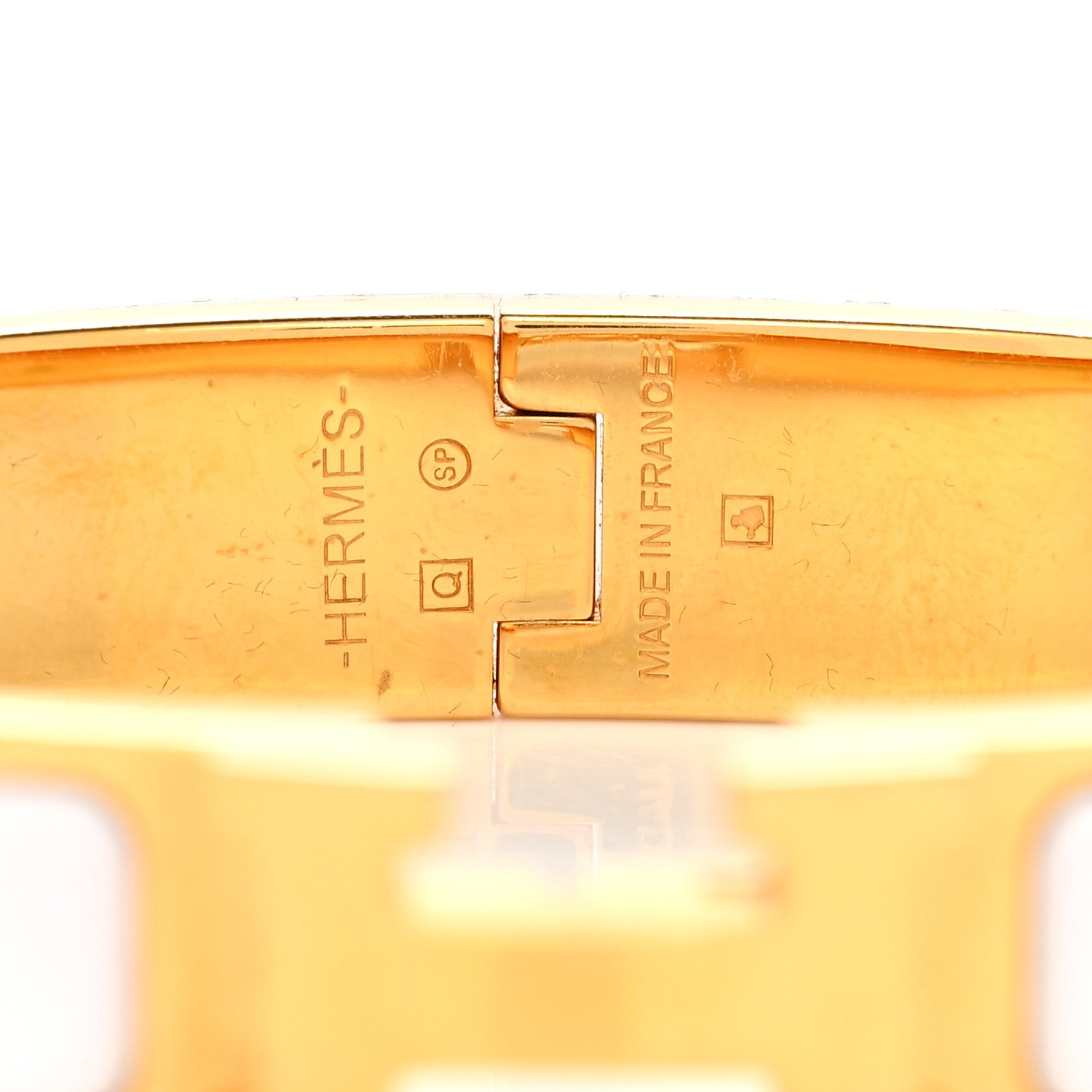 Hermes Enamel Narrow Clic Clac H Bracelet GM White 4 of 6