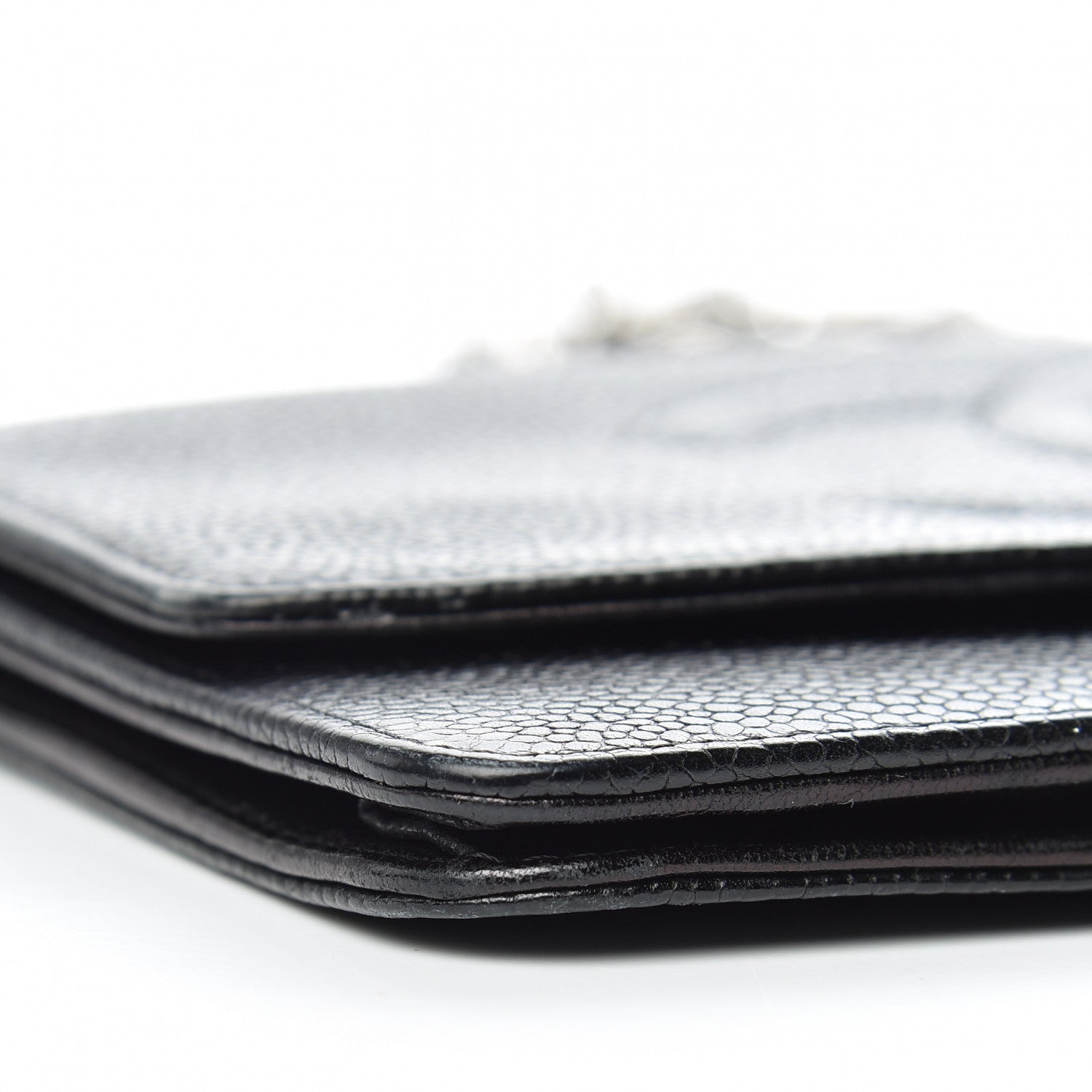 Chanel Caviar Timeless CC Wallet On Chain WOC Black 10 of 13