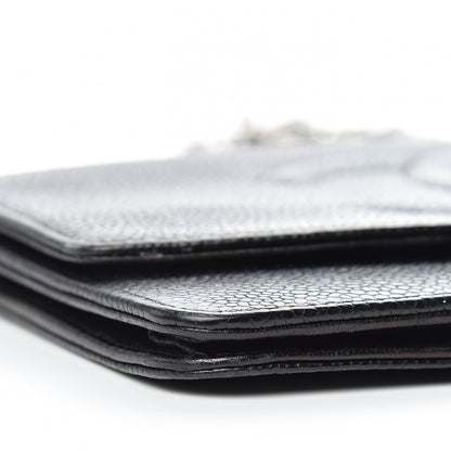 Chanel Caviar Timeless CC Wallet On Chain WOC Black 10 of 13