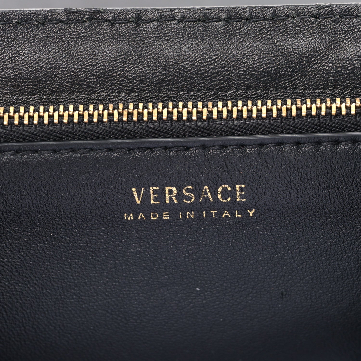 Versace Grained Calfskin La Medusa Flap Shoulder Bag Black 6 of 8