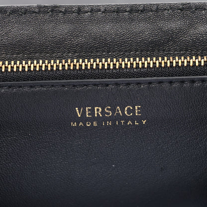Versace Grained Calfskin La Medusa Flap Shoulder Bag Black 6 of 8