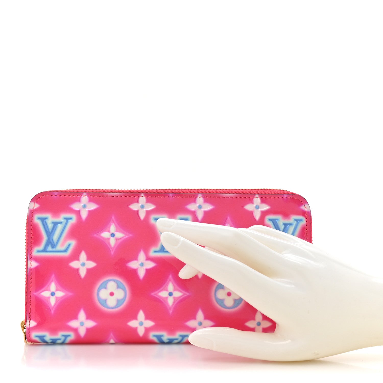 LV財布 Louis Vuitton Vernis Valentine Zippy Wallet Fuchsia Neon 1838940