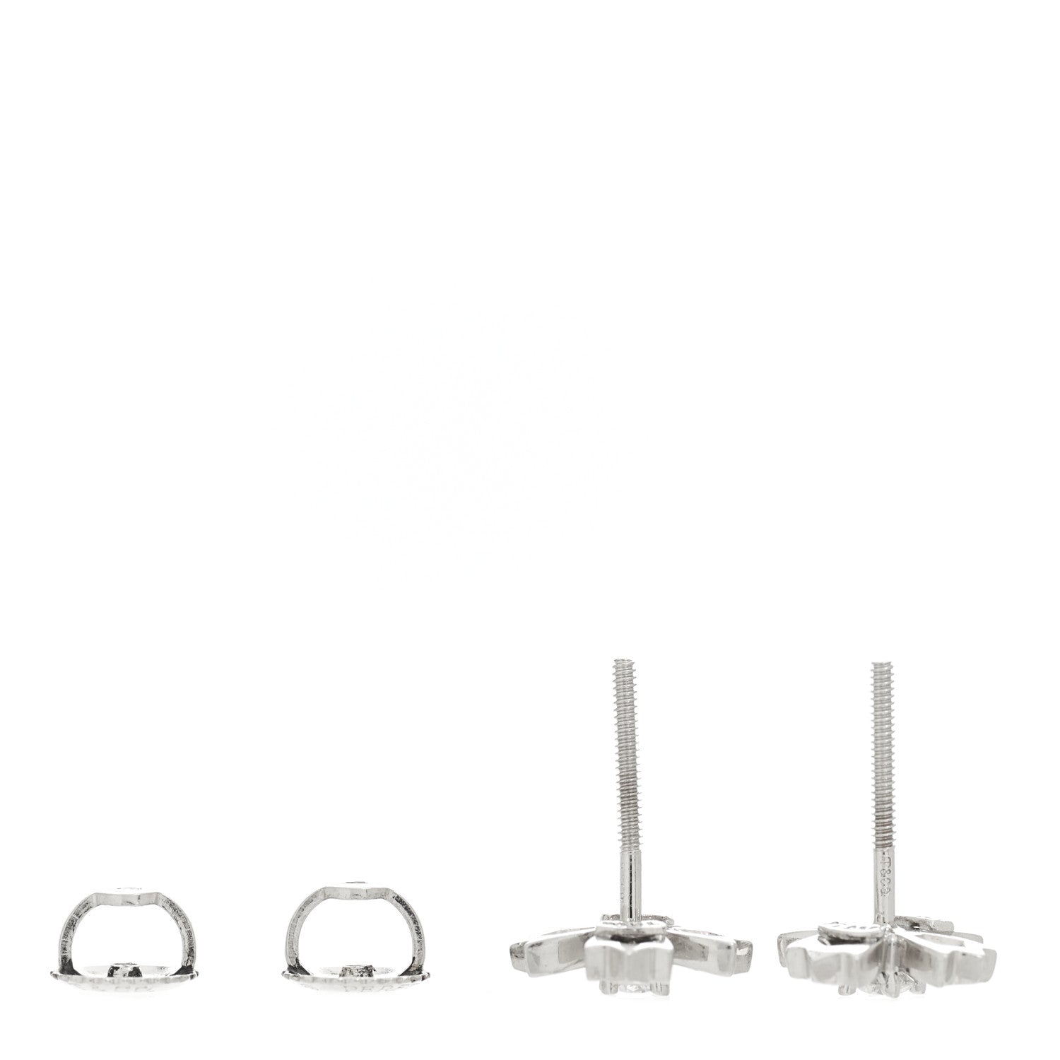 Tiffany Platinum Diamond Floret Stud Earrings 3 of 4