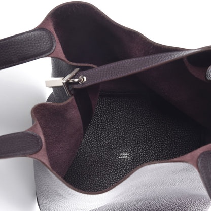 Hermes Taurillon Clemence Picotin Lock 26 GM Raisin 5 of 7