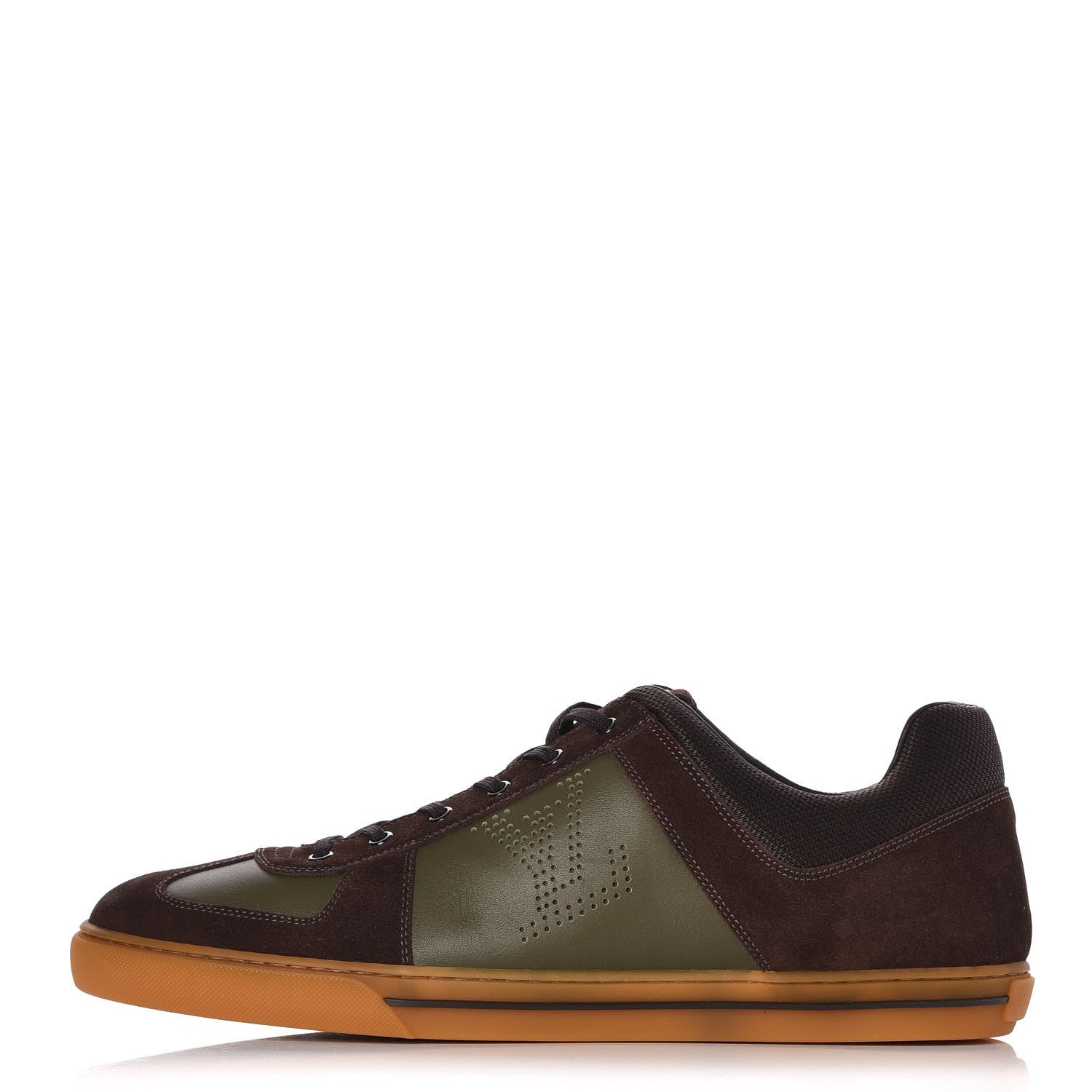 Louis Vuitton Suede Calfskin Dream On Sneakers 11 Brown Olive 1 of 11