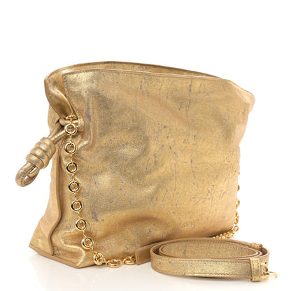 Loewe Metallic Lambskin Medium Chain Flamenco Knot Clutch Gold 3 of 9