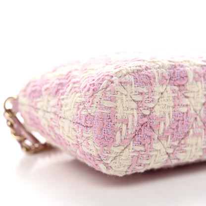 Chanel Tweed Quilted Mini Clutch With Chain Pink 10 of 11