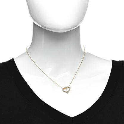 Tiffany 18K Yellow Gold Diamond Small Heart Pendant Necklace 2 of 5