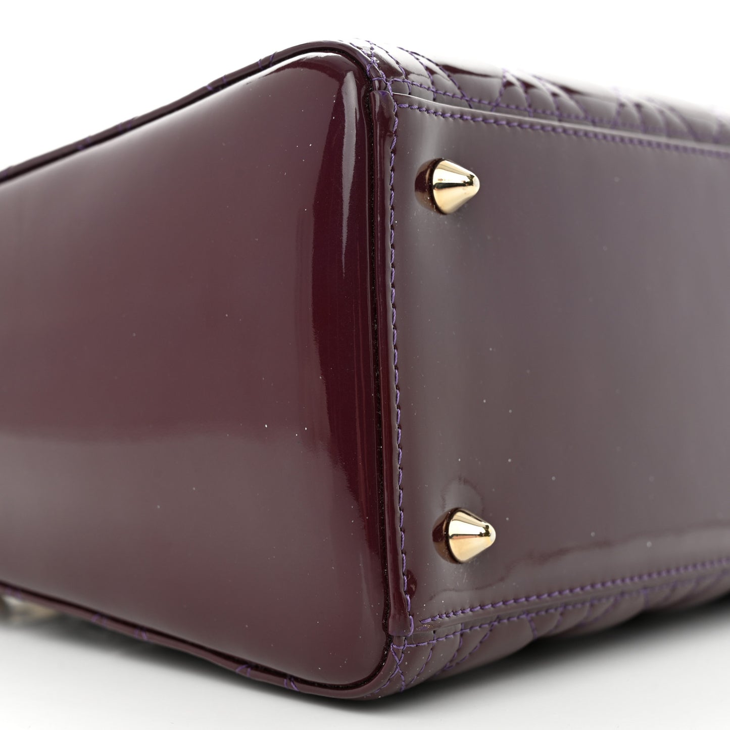 Patent Cannage Medium Lady Dior Purple