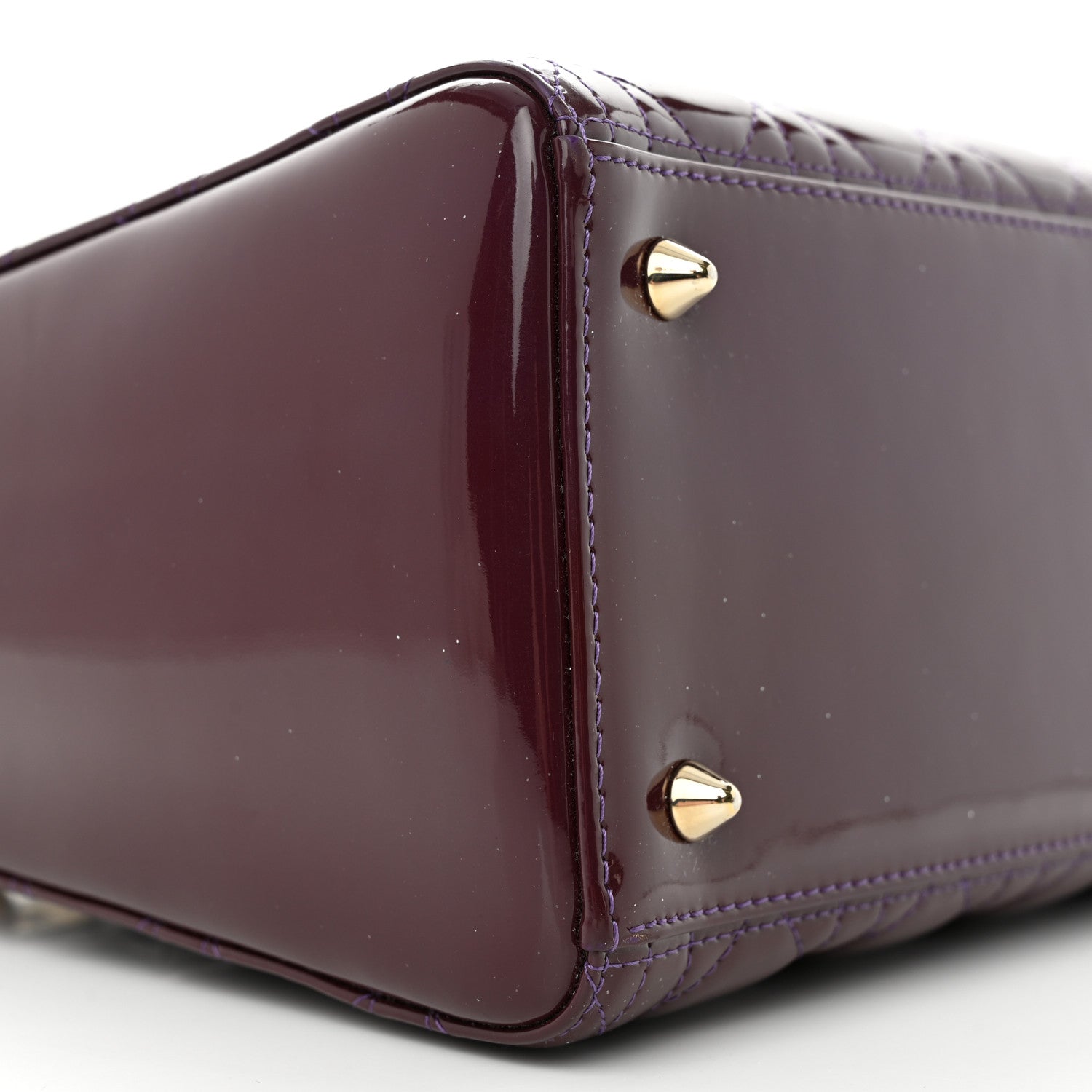 Christian Dior Patent Cannage Medium Lady Dior Purple 9 of 11