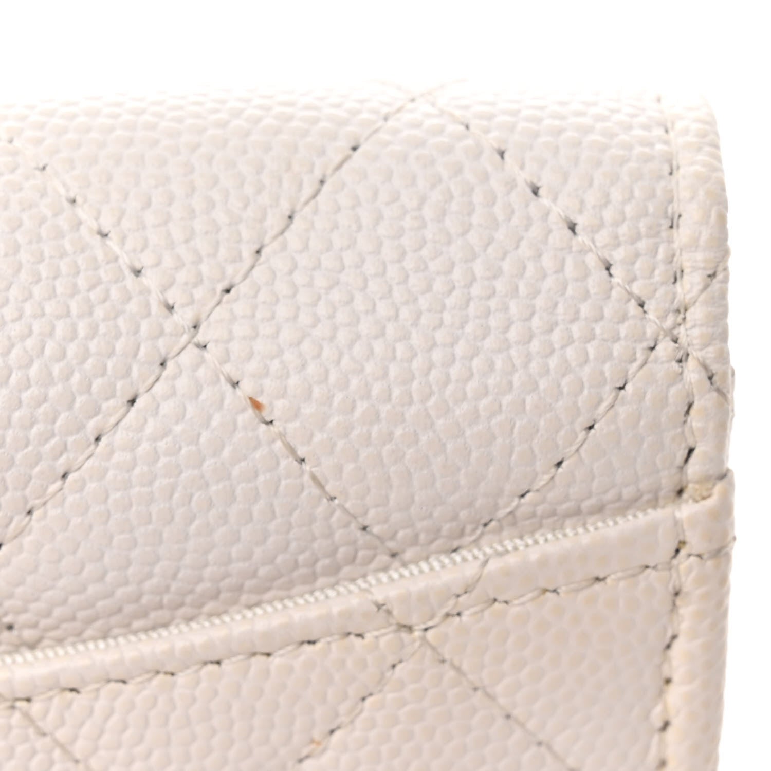 Chanel Caviar Quilted Medium Flap Wallet White 9 of 12
