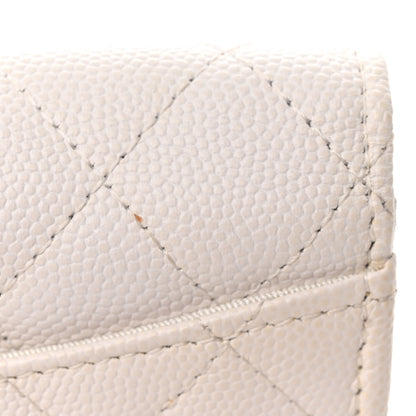 Chanel Caviar Quilted Medium Flap Wallet White 9 of 12