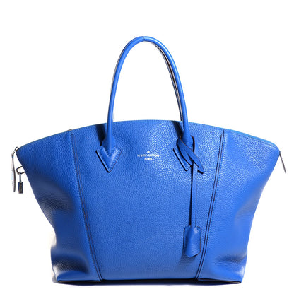 Louis Vuitton Cuir Taurillon Soft Lockit MM Blue 1 of 7