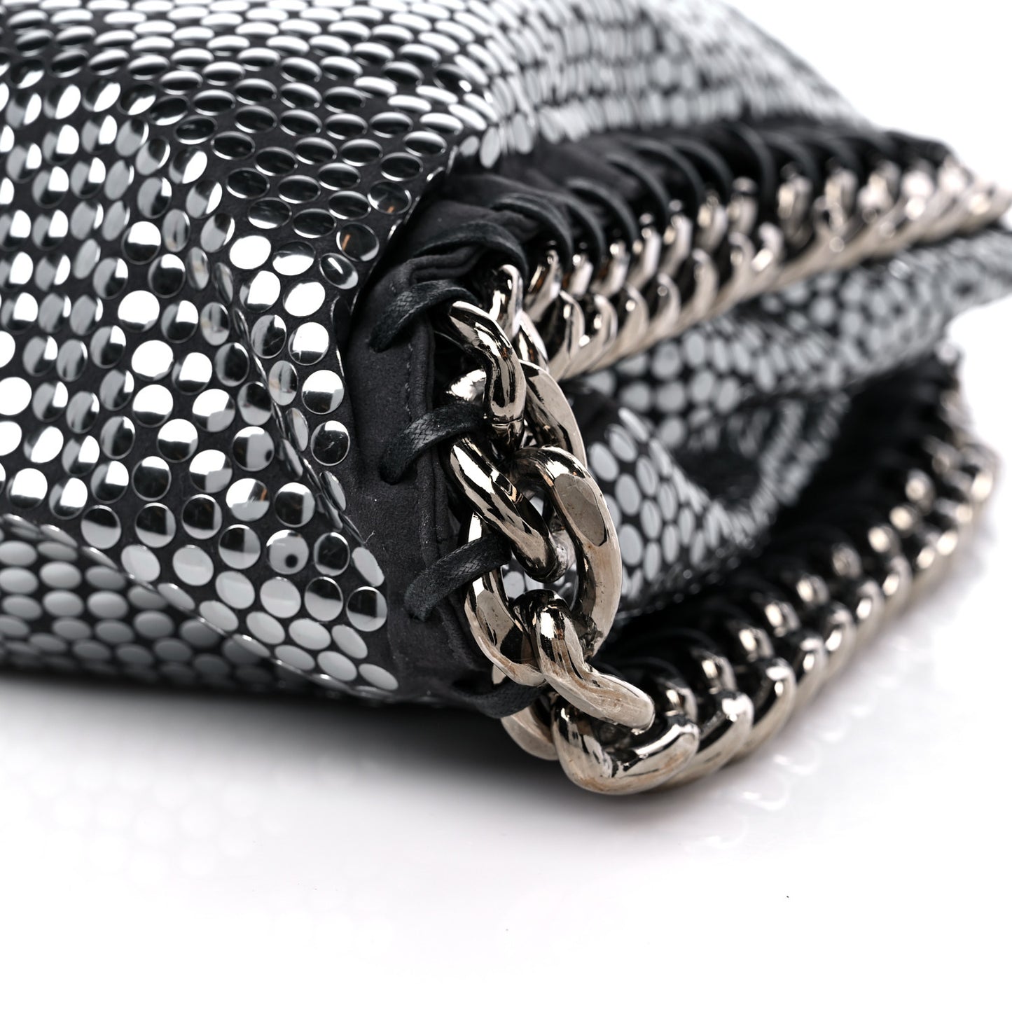 Studded Eco Suede Falabella Tote Black