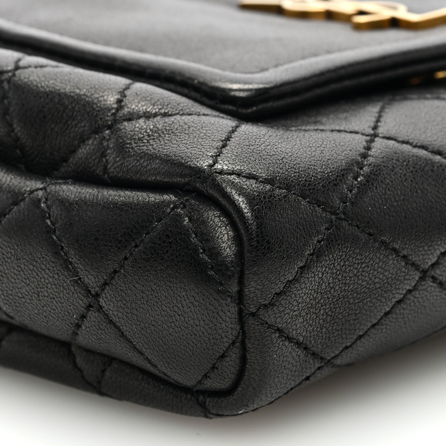 Saint Laurent Lambskin Quilted Monogram Mini Nolita Black 7 of 8