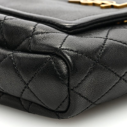 Saint Laurent Lambskin Quilted Monogram Mini Nolita Black 7 of 8