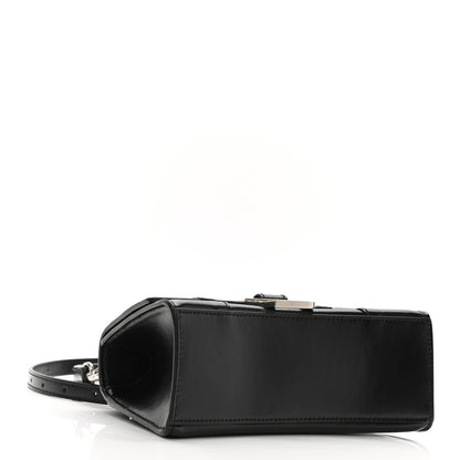 Balenciaga Box Calfskin Graffiti Logo Hourglass Top Handle Bag XS Black Silver 4 of 10