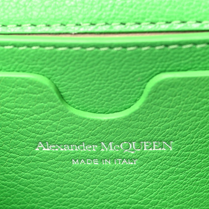 Alexander McQueen Calfskin Four Ring Knuckle Mini Chain Clutch Acid Green 7 of 9