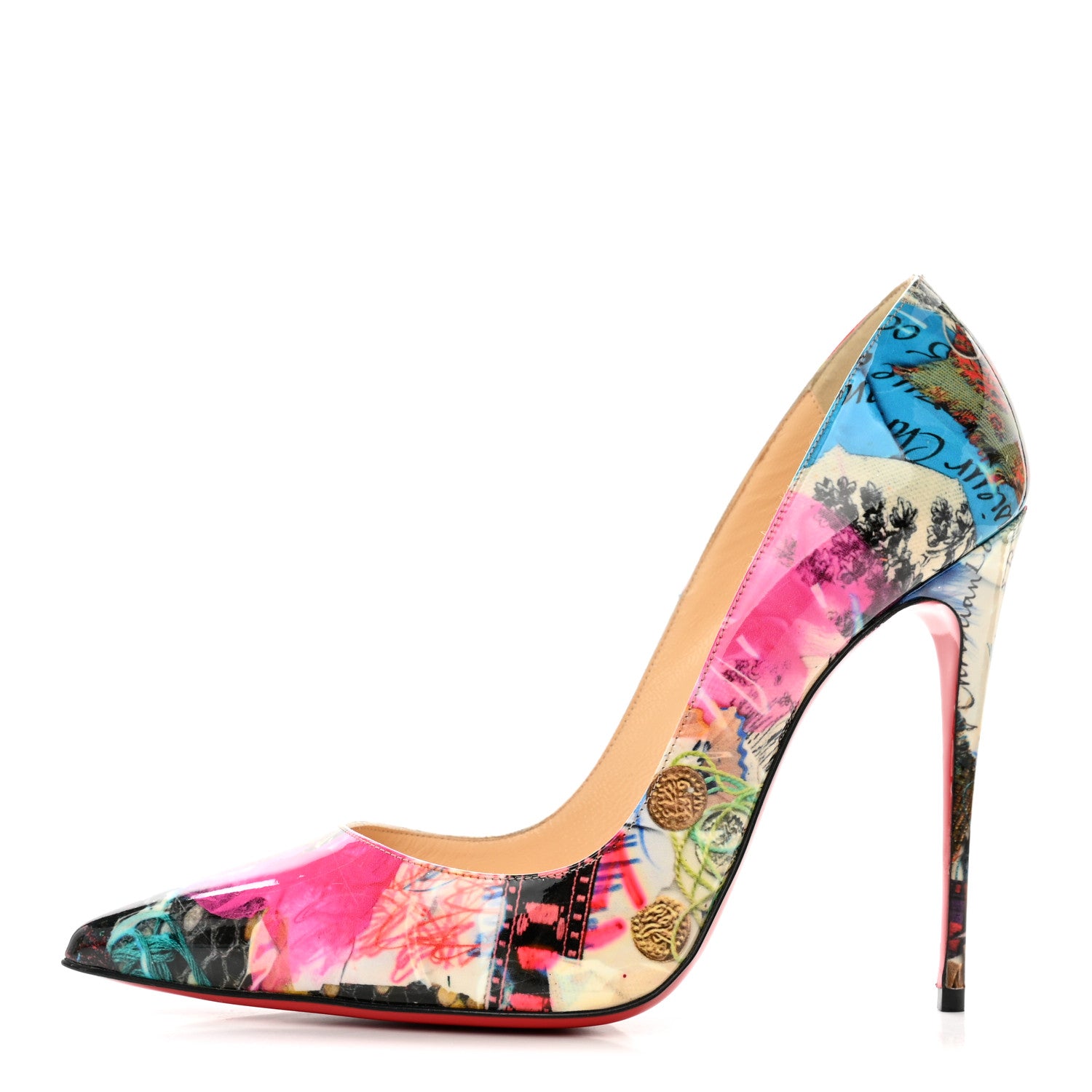 Christian Louboutin Patent Trash Pigalle Follies 100 Pumps 40 Multicolor 1 of 11