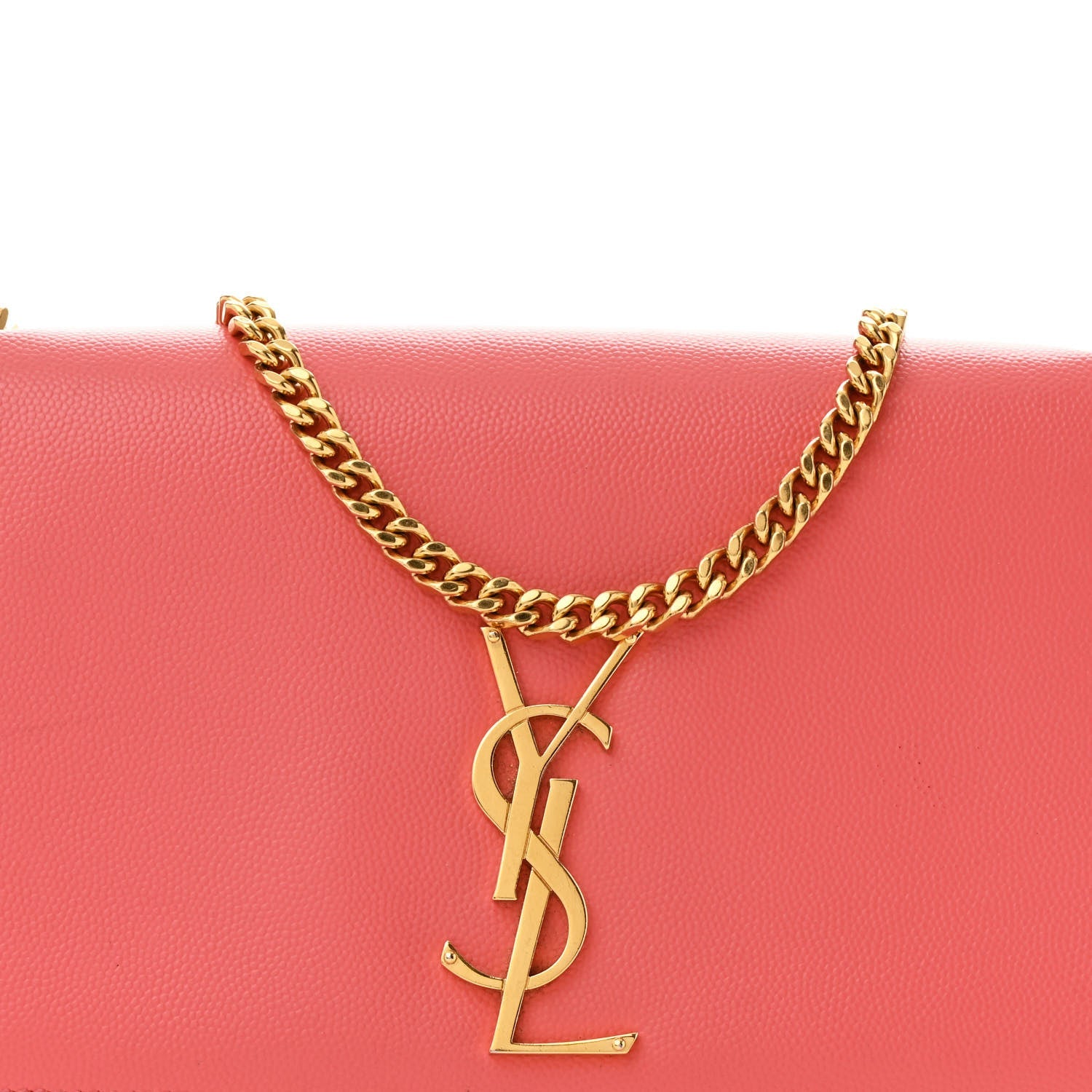 Saint Laurent Grain De Poudre Medium Classic Monogram Kate Satchel Rose Clair 7 of 13