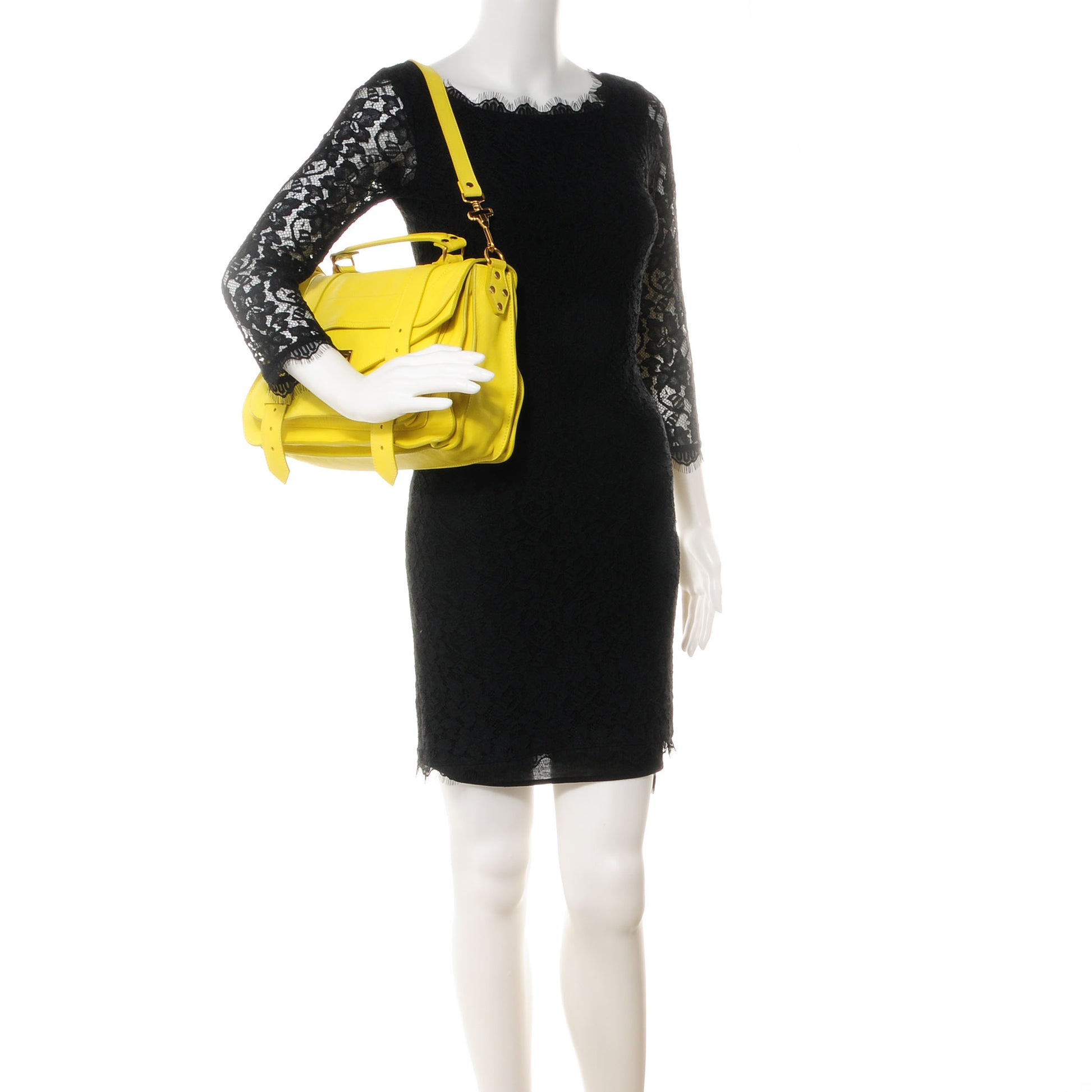 Proenza Schouler Lambskin PS1 Medium Satchel Sunshine 2 of 10
