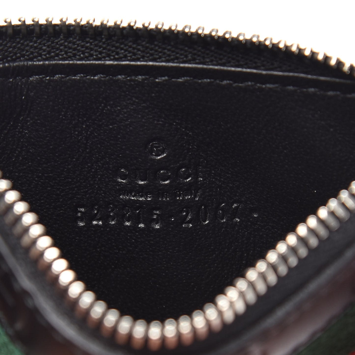 Guccissima Web Lanyard Coin Case Card Holder Black