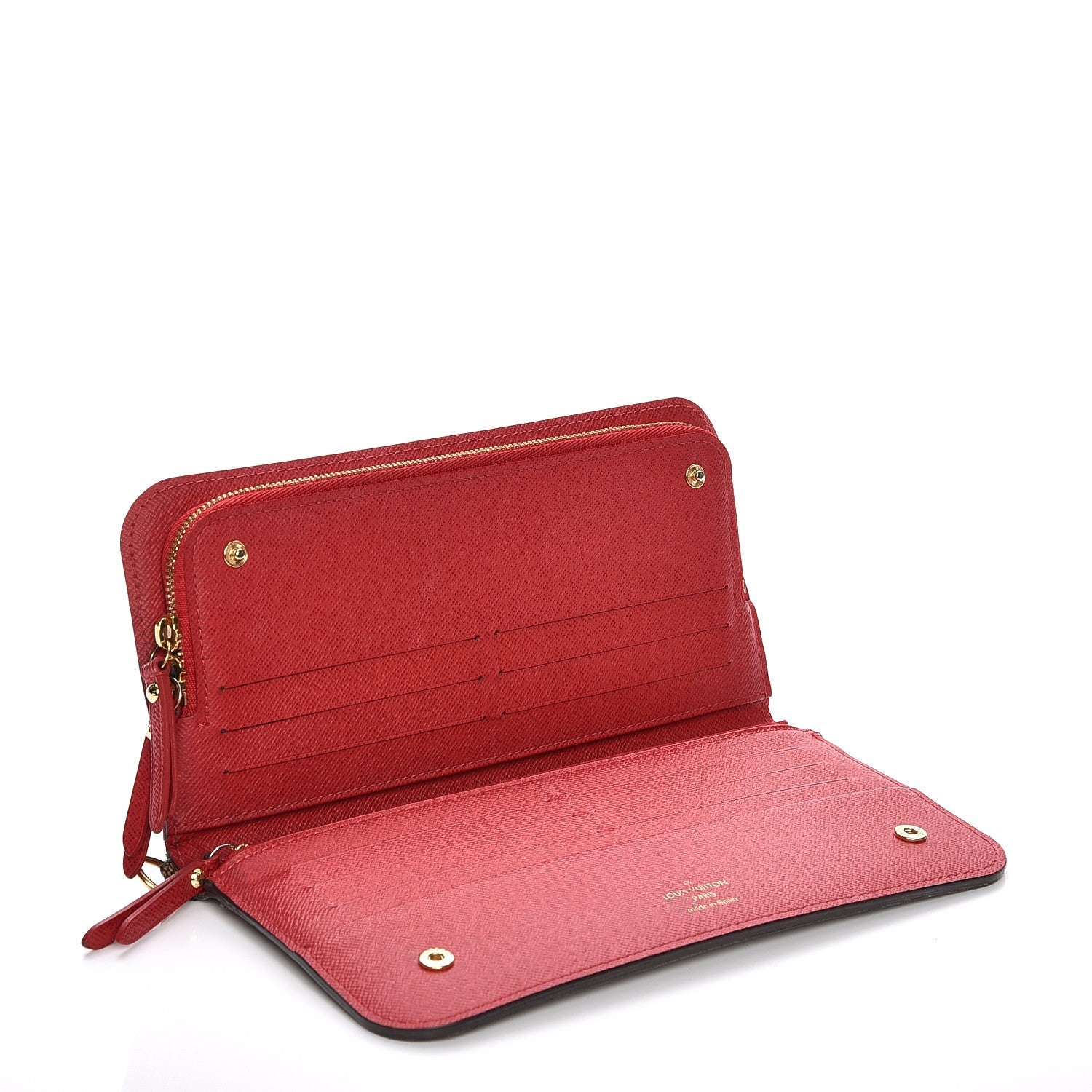 Louis Vuitton Damier Ebene Insolite Wallet Red 5 of 9