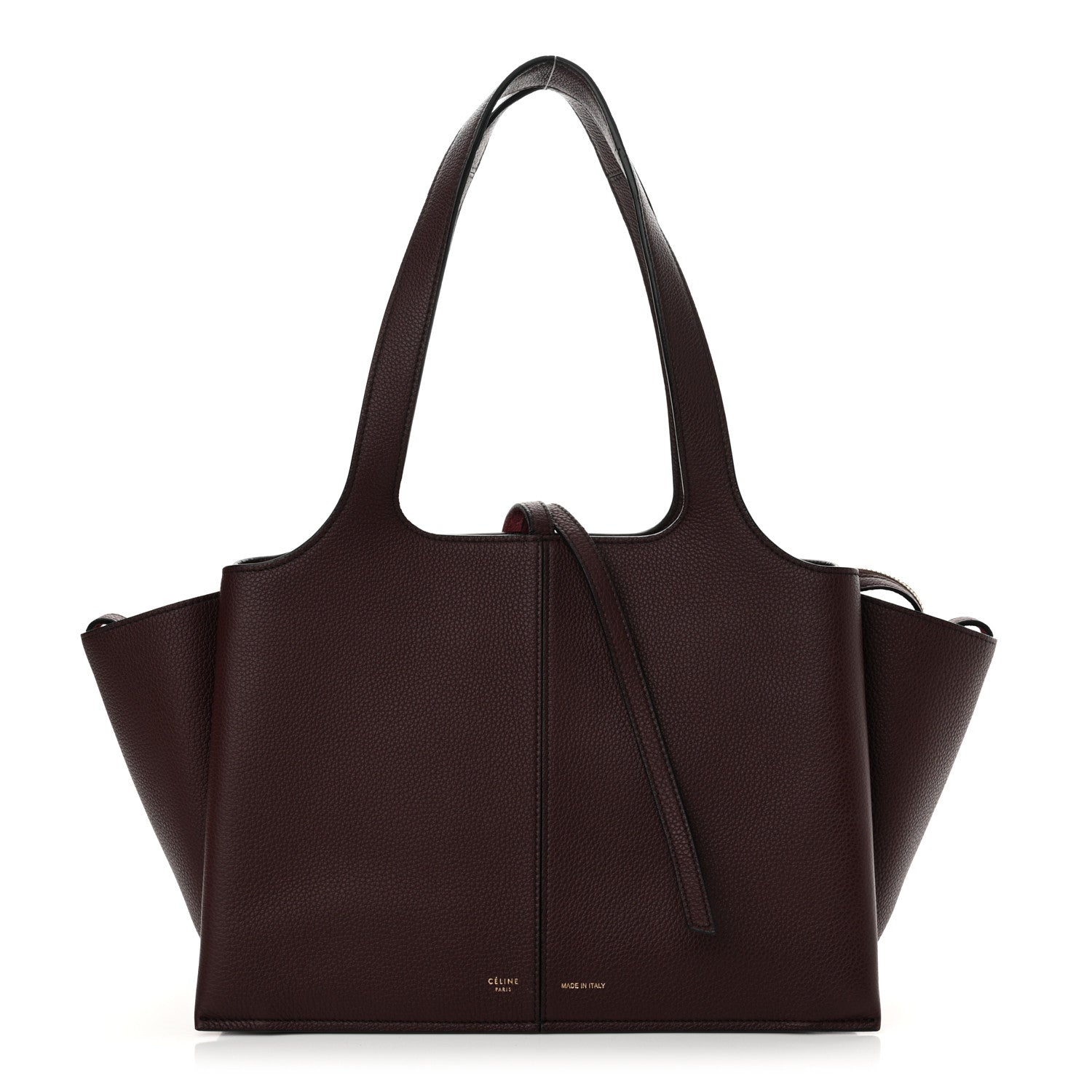 Celine Baby Grained Calfskin Small Tri-Fold Bag Burgundy 1 of 11