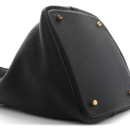 Hermes Taurillon Clemence Picotin Lock 22 MM Black 9 of 11